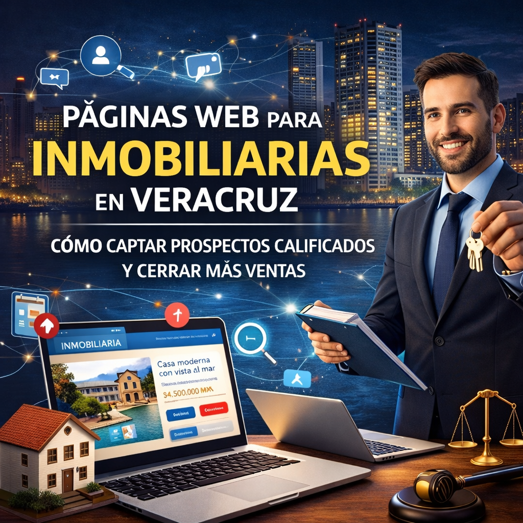 Páginas web para inmobiliarias en Veracruz: cómo captar prospectos calificados y cerrar más ventas